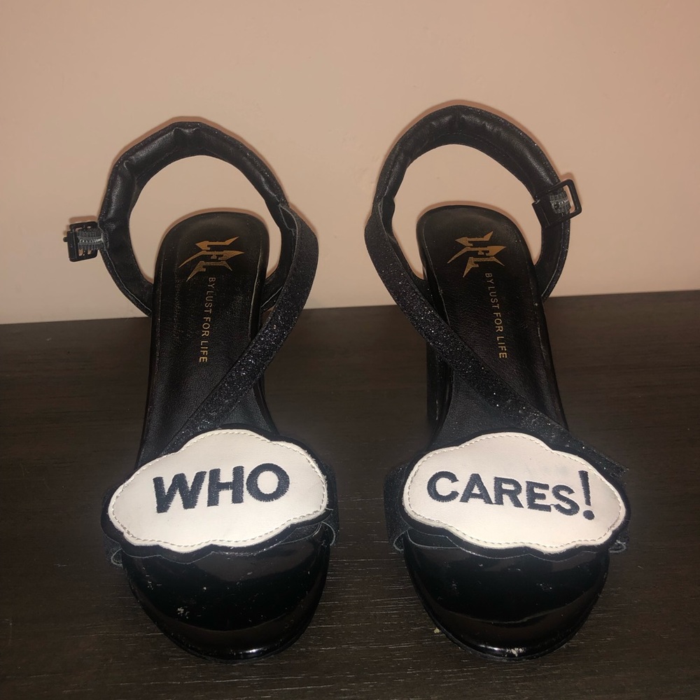 LFL by List for Life Black Shimmer Heels